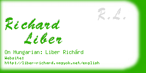 richard liber business card